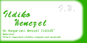 ildiko wenczel business card